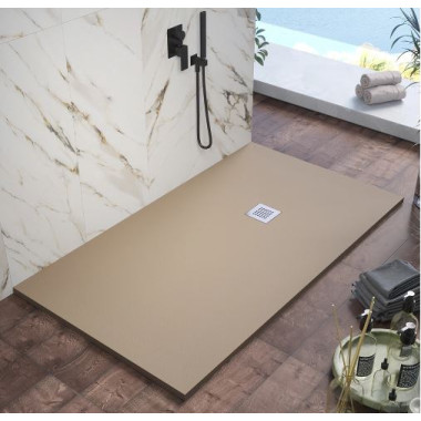 PIATTO DOCCIA ELMA EASYSTONE H.2,5 CM BEIGE SCURO