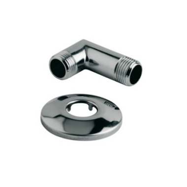 Curvetta doccia cromata con rosetta